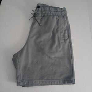 H&M Knit Pull On Drawstring Shorts Gray Sz L